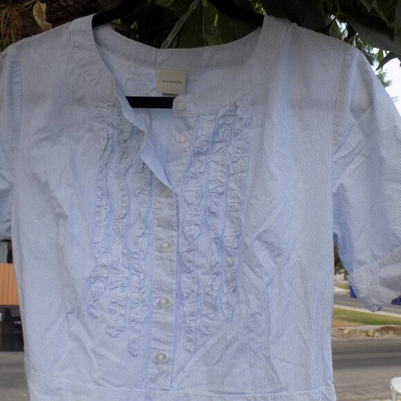 MERON AGE BLUE WHITE STRIPPED DRESS Sz 6 - Picture 2 of 15